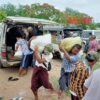 (မီး​​ဘေးသင့်ပြည်သူများအတွက် အကူအညီများပို့​ပေး​နေစဥ် ။ ။ဓါတ်ပုံ-MVRF)