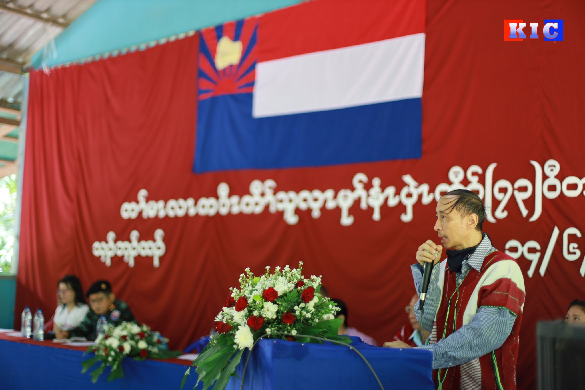(ကရင်အမျိုးသားလွတ်မြောက်ရေးတပ်မတော်-KNLA ဌာနချုပ်တွင် ယနေ့ ကျင်းပ ပြုလုပ်သည့် (၇၃)နှစ်မြောက် ကော်သူးလေနေ့ အထိမ်းအမှတ်အခမ်းအနား ဓာတ်ပုံ -KIC)