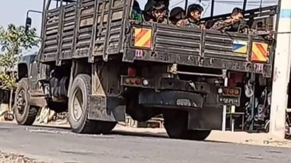 စစ်ကောင်စီယာဉ်တန်းကို KIA/PDF ပူးပေါင်းတပ်က မိုင်းဖြင့်တိုက်ခိုက်