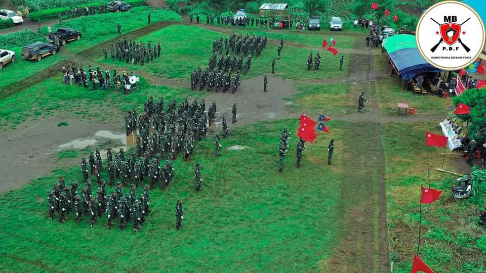 မိုးဗြဲနှင့် ဖယ်ခုံပြည်သူ့ကာကွယ်ရေးတပ်တို့၏ တည် ထောင်ခြင်း (၁)နှစ်ပြည့်အခမ်းအနားကျင်းပ