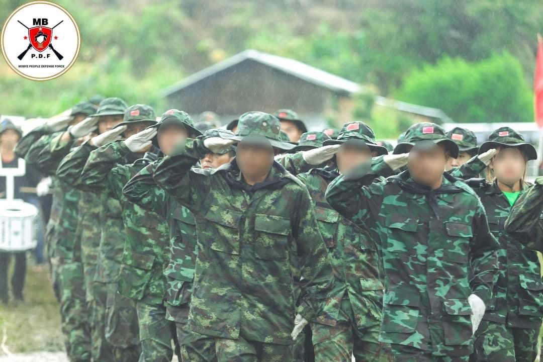 မိုးဗြဲနှင့် ဖယ်ခုံပြည်သူ့ကာကွယ်ရေးတပ်တို့၏ တည် ထောင်ခြင်း (၁)နှစ်ပြည့်အခမ်းအနားကျင်းပ