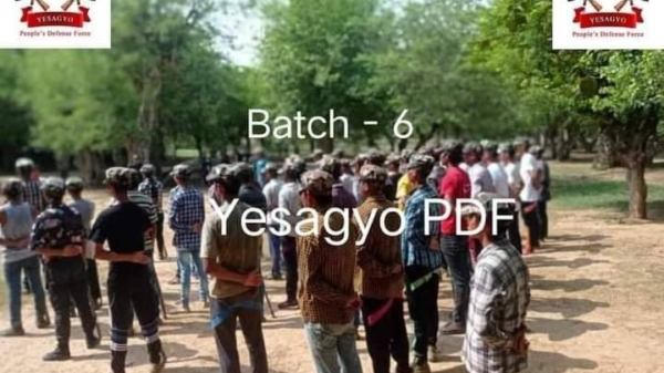 စစ်သင်တန်းတက်ရောက်နေသော ရေစကြို PDF အဖွဲ့ဝင်များ၊ ဓာတ်ပုံ - Yesagyo PDF