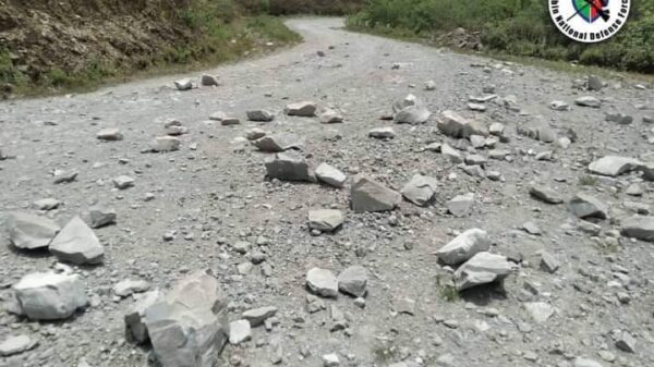 (ပြီးခဲ့သည့် ​မေလအတွင်းက ချင်းပြည်နယ်သို့လာ​သော စစ်​ကောင်စီတပ်ယာဥ်များ မိုင်းဆွဲတိုက်ခိုက်ခံရပြီး​​နောက် ​တွေ့ရစဥ်၊ ဓာတ်ပုံ - CNDF)