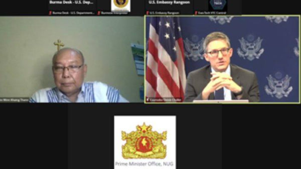 စိုးမိုးထိန်းချုပ်နယ်မြေများ၌ NUG အစိုးရလုပ်ဆောင်နေမှုများကို ကန်နိုင်ငံခြား ရေးအတိုင်ပင်ခံအား ဝန်ကြီးချုပ်မန်းဝင်းခိုင်သန်းက ရှင်းပြ