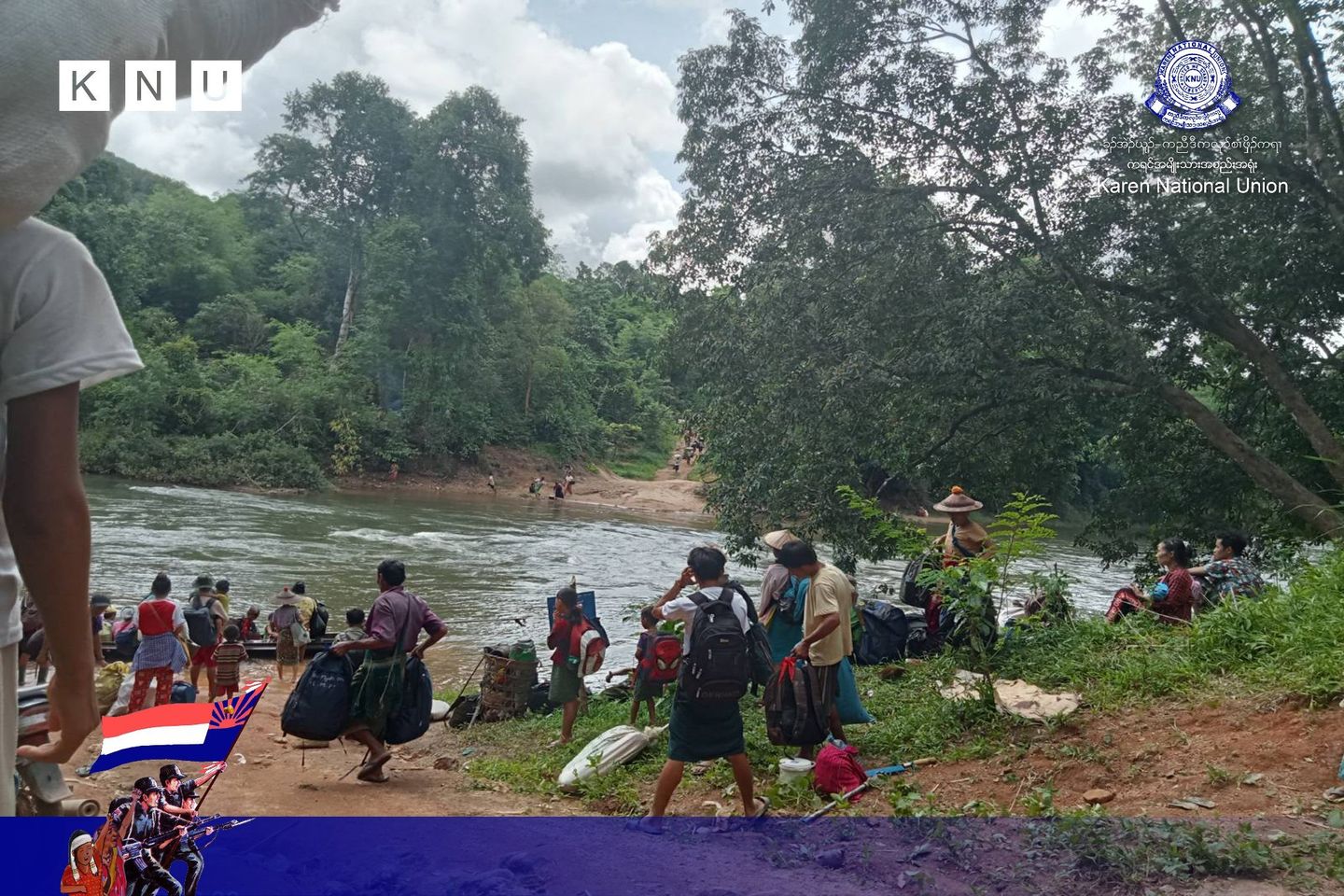 လက်နက်ကြီးငယ်နဲ့ပစ်ခတ်၊ ရွာသားတွေကိုမောင်းထုတ်