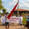 "ပြာပုံကနေ ပြည်သစ်တည် အတူရုန်းကန် ဖေးမမည်"ဟု ကြွေးကြော်ခဲ့သည့် လက်ပံတောင်းသပိတ်