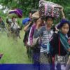 (​ညောင်​လေးပင်ခရိုင်အတွင်း စစ်​ဘေး​ရှောင်​နေရ​သော ​ဒေသခံများအား ​တွေ့ရစဥ်၊ ဓာတ်ပုံ - KNU)