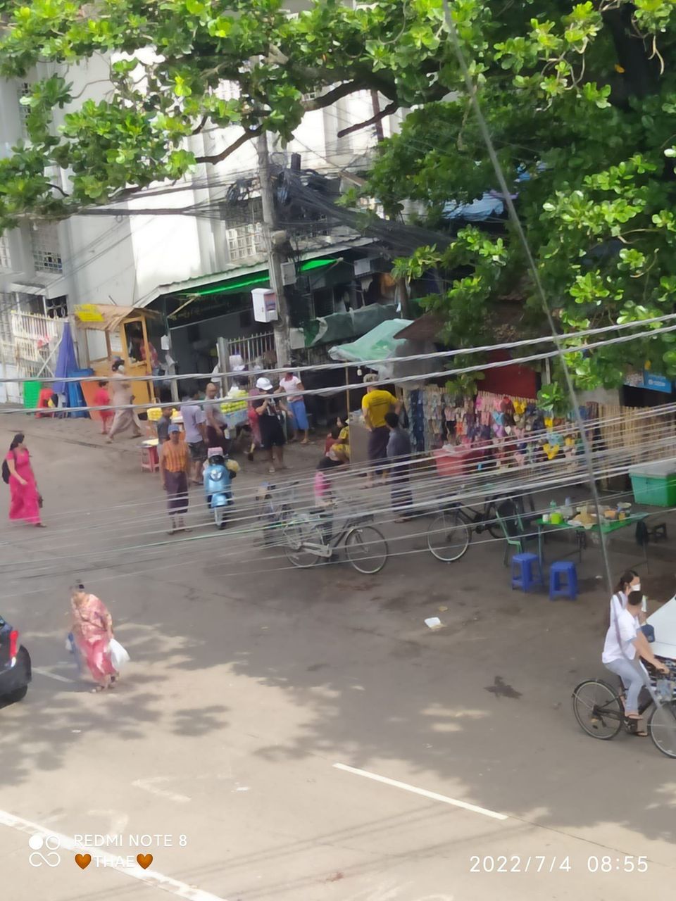 (ယနေ့နံနက်က လှည်းတန်းစျေး ပစ်ခတ်မှုဖြစ်ပြီးနောက် တွေ့ရစဥ်)