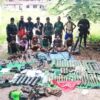 ( KNLA ဦး​ဆောင်​သောပူး​ပေါင်းတပ်များက၆လအတွင်း စစ်​ကောင်စီစခန်းသိမ်းတိုက်ပွဲများနှင့်စစ်ကူများကိုတိုက်ခိုက်ပြီး​နောက်ရရှိ​သောလက်နက်ခဲယမ်းများထဲမှအချို့ ။ဓါတ်ပုံ-Cobra Column၊ Karen History)
