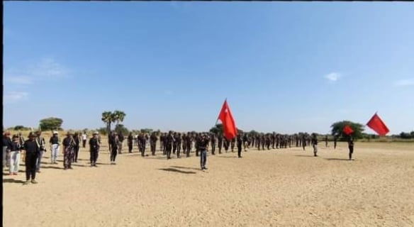 (မြင်းမူမြို့နယ်ပြည်သူ့ကာကွယ်ရေးတပ်ဖွဲ့(MMUPDF)မှ ရဲဘော်များအား တွေ့ရစဥ်)