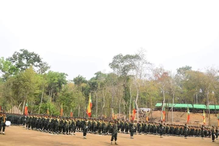 (SNA တပ်ဖွဲ့ဝင်အချို့အား ဇူလိုင် ၅ရက်က အခမ်း အနားတစ်ခုတွင် တွေ့ရစဥ်)