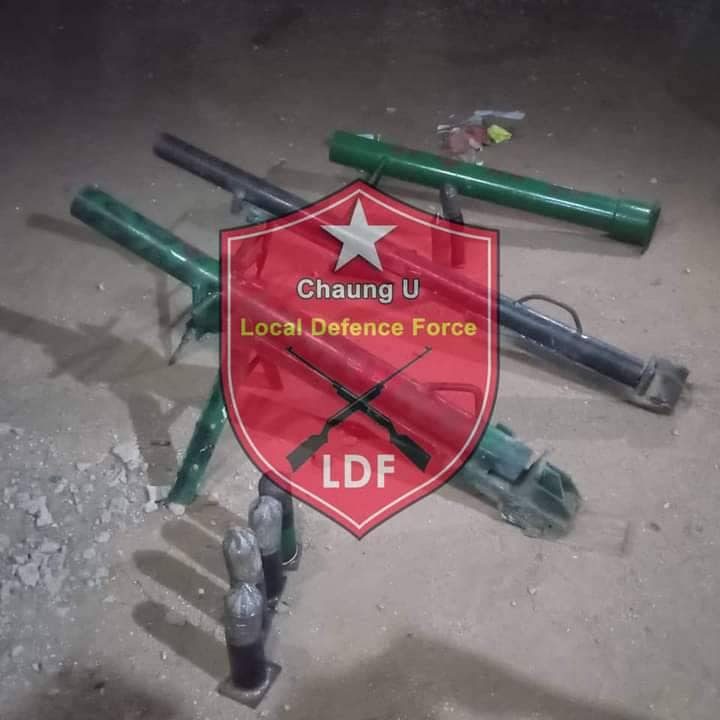 (အသုံးပြုတိုက်ခိုက်ခဲ့သည့် (၆၀) မမ လက်နက်ကြီးများအား တွေ့ရစဥ်။ ဓာတ်ပုံ - CLDF)