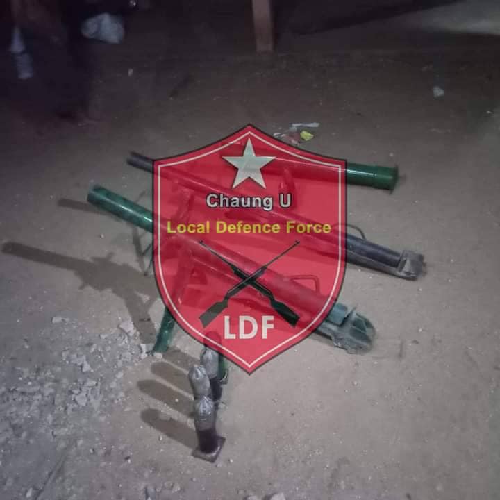 (အသုံးပြုတိုက်ခိုက်ခဲ့သည့် (၆၀) မမ လက်နက်ကြီးများအား တွေ့ရစဥ်။ ဓာတ်ပုံ - CLDF)