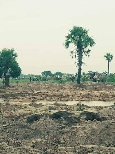 ဇူလိုင် ၁၈ နံနက်ပိုင်းက ထန်းကြီးကျေးရွာကို အကြမ်းဖက်စစ်တပ်က ဝင်ရောက်တပ်စွဲပြီးနောက် တွေ့ရစဥ်။ ဓါတ်ပုံ-CJ