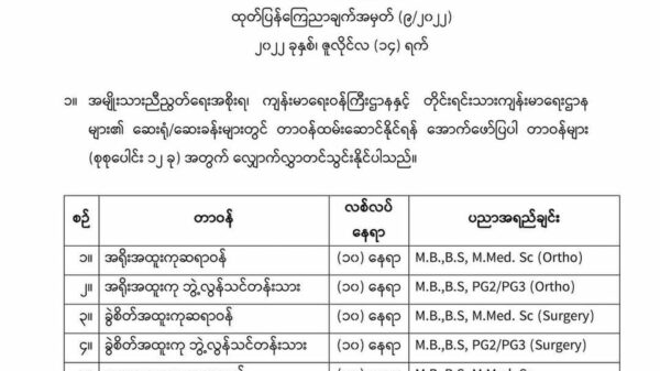 NUG ကျန်းမာရေးဝန်ကြီးဌာန