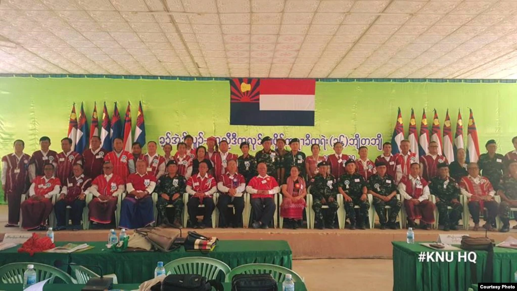 ((၁၆)ကြိမ်မြောက် KNU ညီလာခံကို ၂၀၁၇ မတ်လ၁၄ ရက်က ထိုင်း - မြန်မာနယ်စပ် လောခီးလာတွင် ကျင်းပနေစဥ်၊ ဓာတ်ပုံ - KNU)