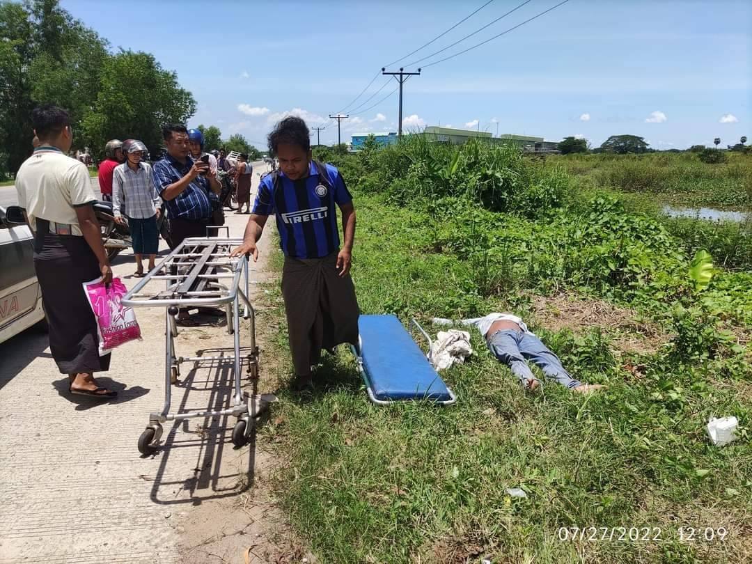 မှော်ဘီတွင် ဓားဖြင့်ထိုး၍ဆိုင်ကယ်လုထွက်ပြေးစဥ် ခရီးသွားယာဥ်တစ်စီးမှ ကားဖြင့်တိုက်ပြီး တရားခံကိုဖမ်းပေး