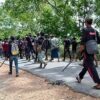 (ဝက်လက်မြို့နယ်တစ်နေရာတွင် တွေ့ရသည့် ဒေသတွင်း PDF ရဲဘော်များအား ဇွန်လအတွင်းက တွေ့ရစဥ်။ ဓာတ်ပုံ-CJ)