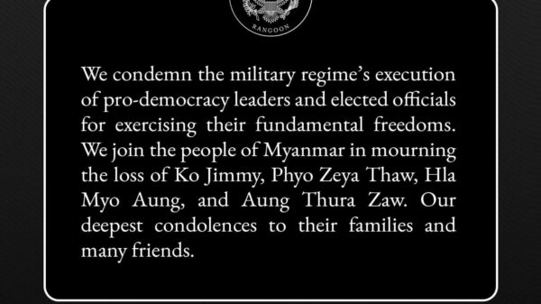 ဒီမိုကရေစီလိုလားသူများအား ကွပ်မျက်မှုကို အမေရိကန်ရှုတ်ချ