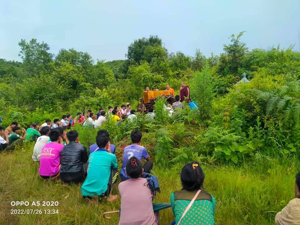 (ဇူလိုင် ၂၅ရက်က သေဆုံးသော ကလေးငယ်၏ နာရေးမြင်ကွင်း။ဓါတ်ပုံ-CJ)