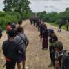 ဝက်လက်မြို့နယ် ပြည်သူ့ကာကွယ်ရေးတပ်ဖွဲ့ဝင်များအား တွေ့ရစဥ်။ ဓာတ်ပုံ - ဒေသခံ