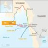 (မြန်မာ-ထိုင်း ဓါတ်​ငွေ့ပိုက်လိုင်းဖြတ်သန်းရာပြ ​မြေပုံ)
