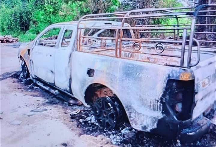 လက်ပန်ကျင်းကျေးရွာ ပျက်စီးမှုများအား တွေ့ရစဥ်။ ဓာတ်ပုံ-MCRF