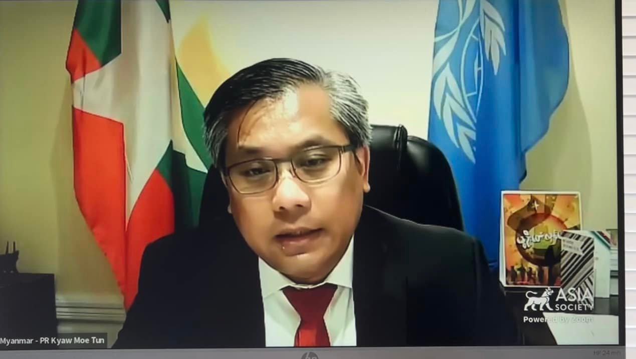 စစ်တပ်၏ ရက်စက်ယုတ်မာမှုကို ဆက်လက်ခွင့်မပြုဘဲ ညီညွတ်ပြတ်သားသည့် အရေးယူဆောင်ရွက်မှုချမှတ်ရန် နိုင်ငံတကာအသိုက်အဝန်းကို မြန်မာသံအမတ်ကြီး တိုက်တွန်း