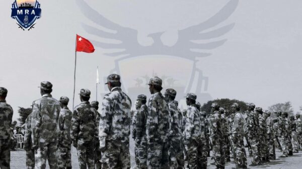 မြောင်မြို့နယ် တော်လှန်ရေးတပ် (MRA) ဌာနခွဲ (၃) (Camp-3) Batch-21 သင်တန်းဆင်း အခမ်းအနားအား တွေ့ရစဥ်၊ ဓာတ်ပုံ - MRA