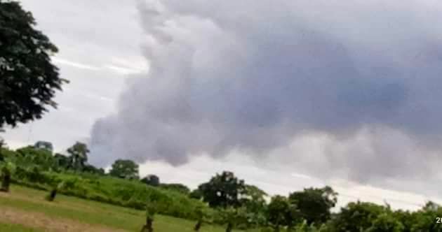 မင်းရွာမီးရှို့ဖျက်ဆီးခံခဲ့ရစဥ်၊ ဓာတ်ပုံ-အရာတော်ပို့စ်