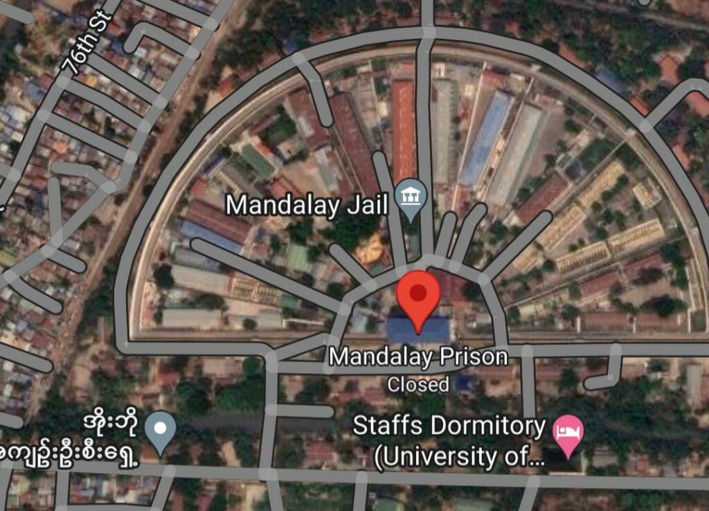 အိုးဖိုထောင်ကို Google Map တွင်တွေ့ရစဥ်