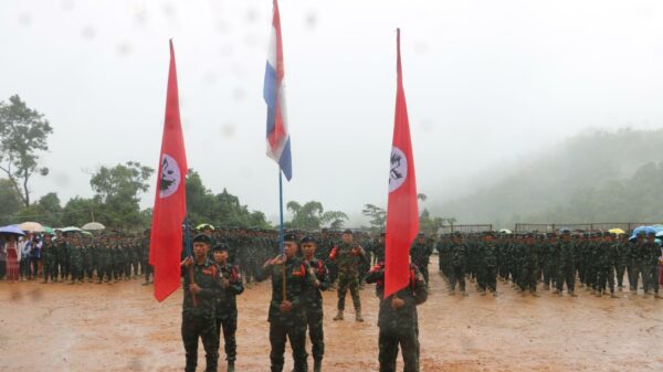 (၇၄)နှစ်မြောက် ကရင်နီအမျိုးသား ခုခံတော်လှန်ရေးနေ့ ဌာနချုပ်၌ ပြုလုပ်လုပ်နေစဥ်၊ ဓာတ်ပုံ - Kanbawza Tai News