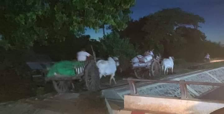 ထွက်ပြေးတိမ်းရှောင်နေရသော ပြည်သူများအား တွေ့ရစဥ်၊ ဓာတ်ပုံ-Cj