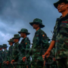 ကရင်နီအမျိုးသားများကာကွယ်ရေးတပ်(KNDF)မှ ရဲဘော်များအား တွေ့ရစဥ်၊ ဓာတ်ပုံ - KNDF