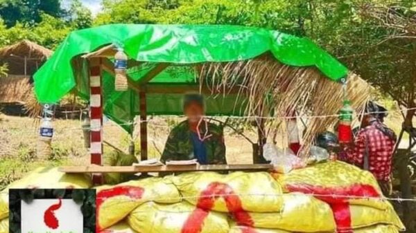 ကောလင်းအနောက်ခြမ်းတစ်နေရာတွင် ပကဖ စစ်ဆေးရေးဂိတ်အား ဇူလိုင်လအတွင်းက တွေ့ရစဥ်။ ဓာတ်ပုံ-KL Info