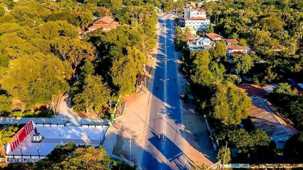 (ရွှေဘိုမြို့တစ်​နေရာ ။ ။ဓါတ်ပုံ-SKL/ Myanmar Skylines)