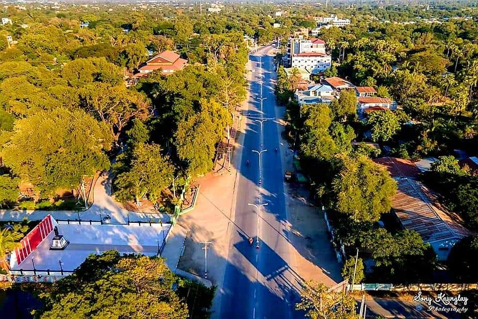 (ရွှေဘိုမြို့တစ်​နေရာ ။ ။ဓါတ်ပုံ-SKL/ Myanmar Skylines)