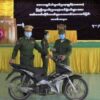 (က​လေးမြို့တွင်စစ်​ကောင်စီက ပျူအမည်​ပြောင်း ပြည်သူ့စစ်(ဌာ​နေ) အဖွဲ့ထံ ဆိုင်ကယ်များ​ပေးအပ်စဥ်။ ဓါတ်ပုံ-စကစ)