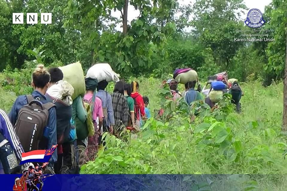 (ကရင်စစ်​ဘေး​ရှောင်ပြည်သူများ ။ ဓါတ်ပုံ-KNU)