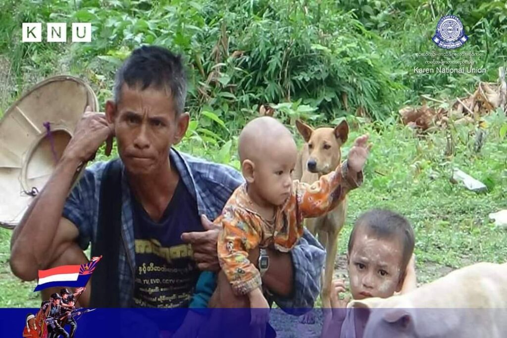 (ကရင်စစ်ဘေးရှောင်ပြည်သူများ ။ ဓါတ်ပုံ-KNU)