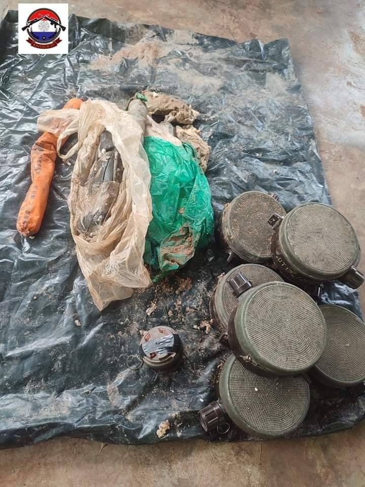 စစ်ကောင်စီက ထောင်ထားသော မိုင်းများအားဖြုတ်သိမ်းပြီးနောက် တွေ့ရစဥ်၊ ဓာတ်ပုံ - KNDF