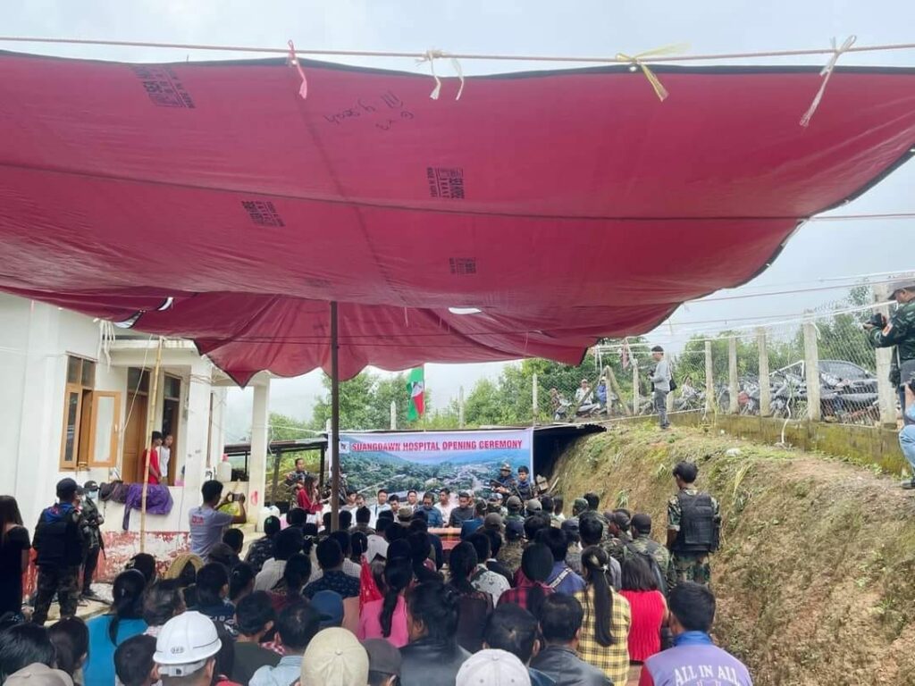 (ဆောင်ဒွန်းဆေးရုံဖွင့်ပွဲအခမ်းအနားပြုလုပ်စဥ်။ ဓါတ်ပုံ-CNO)