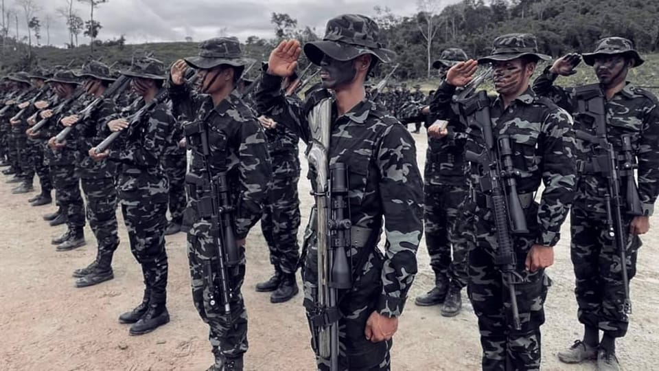 (တောင်ပိုင်းစစ်ဒေသခွဲအထူးစစ်ဆင်ရေးတပ်ဖွဲ့(S.O.F)ဝင်များကို​တွေ့ရစဥ် ။ ။ဓါတ်ပုံ-SOF)