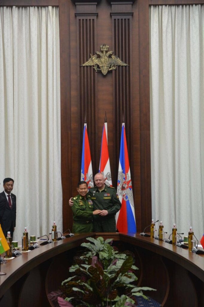 စစ်ကောင်စီကဒုတပ်ချုပ်နဲ့ ရုရှားဒုဝန်ကြီး ။ဓာတ်ပုံ - CINCDS