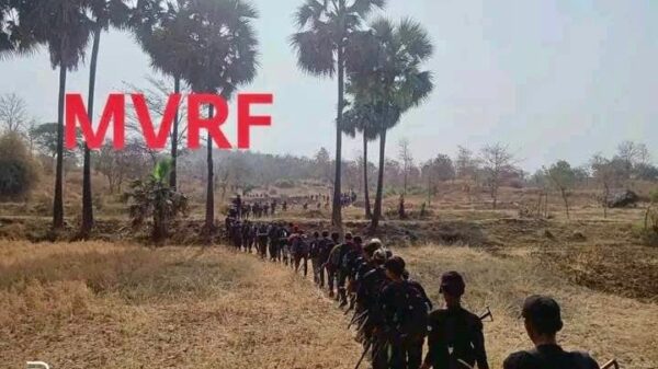 စစ်ဆင်ရေးတစ်ခုတွင် တွေ့ရသည့် MVRF ရဲဘော်များ၊ ဓာတ်ပုံ-MVRF