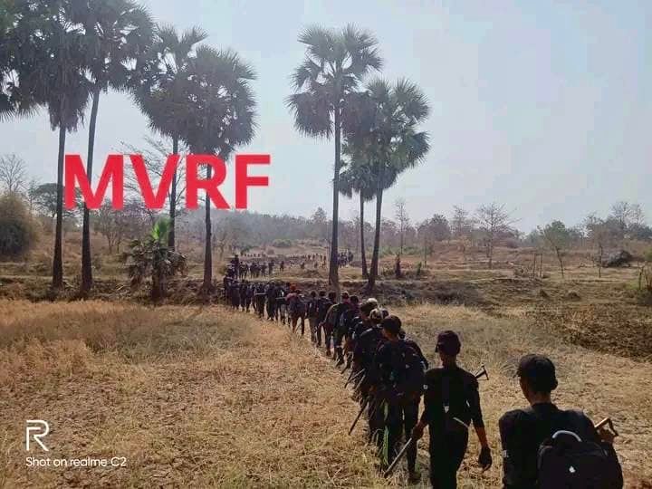 စစ်ဆင်ရေးတစ်ခုတွင် တွေ့ရသည့် MVRF ရဲဘော်များ၊ ဓာတ်ပုံ-MVRF