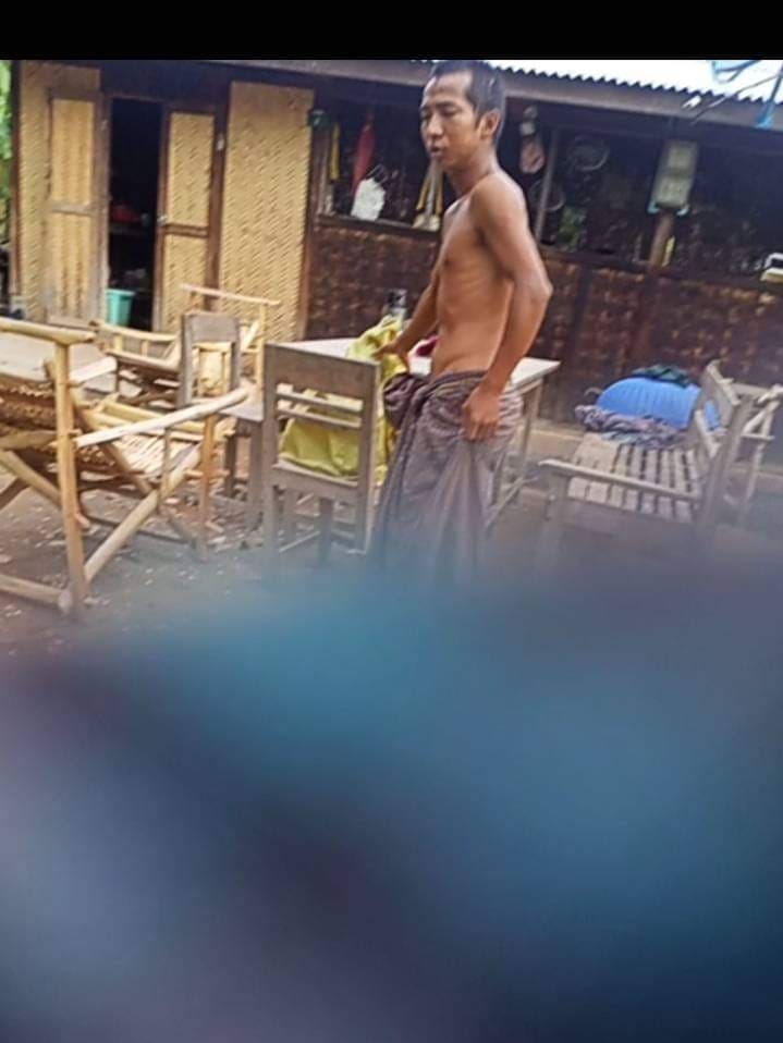 (ကူမဲမြို့နယ် ၊လိုင်းကုန်း ကျေးရွာမှစစ်​ကောင်စီခန့် အုပ်ချုပ်ရေးမှူး ပစ်ခတ်မခံရမီ​တွေ့စဥ်။ဓါတ်ပုံ-KDDF)