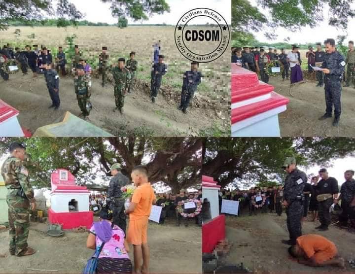 ရဲဘော်သန့်ဇင်ဦး၏ စျာပနာအား တွေ့ရစဥ်၊ ဓာတ်ပုံ-CDSOM