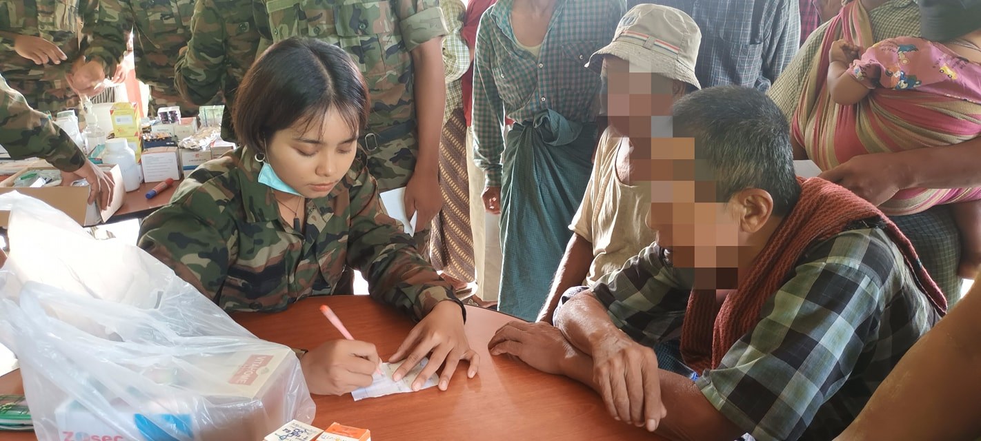 (YRPA) Medical Team ၏ကျန်းမာရေးလှုပ်ရှားမှုများအား တွေ့ရစဥ်၊ People's Defence Force - Htilin