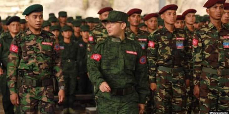 ရက္ခိုင့်တပ်တော်(AA) ဗိုလ်သင်တန်းဆင်းပွဲတစ်ခု၌ တွေ့ရစဉ်၊ဓာတ်ပုံ - AA